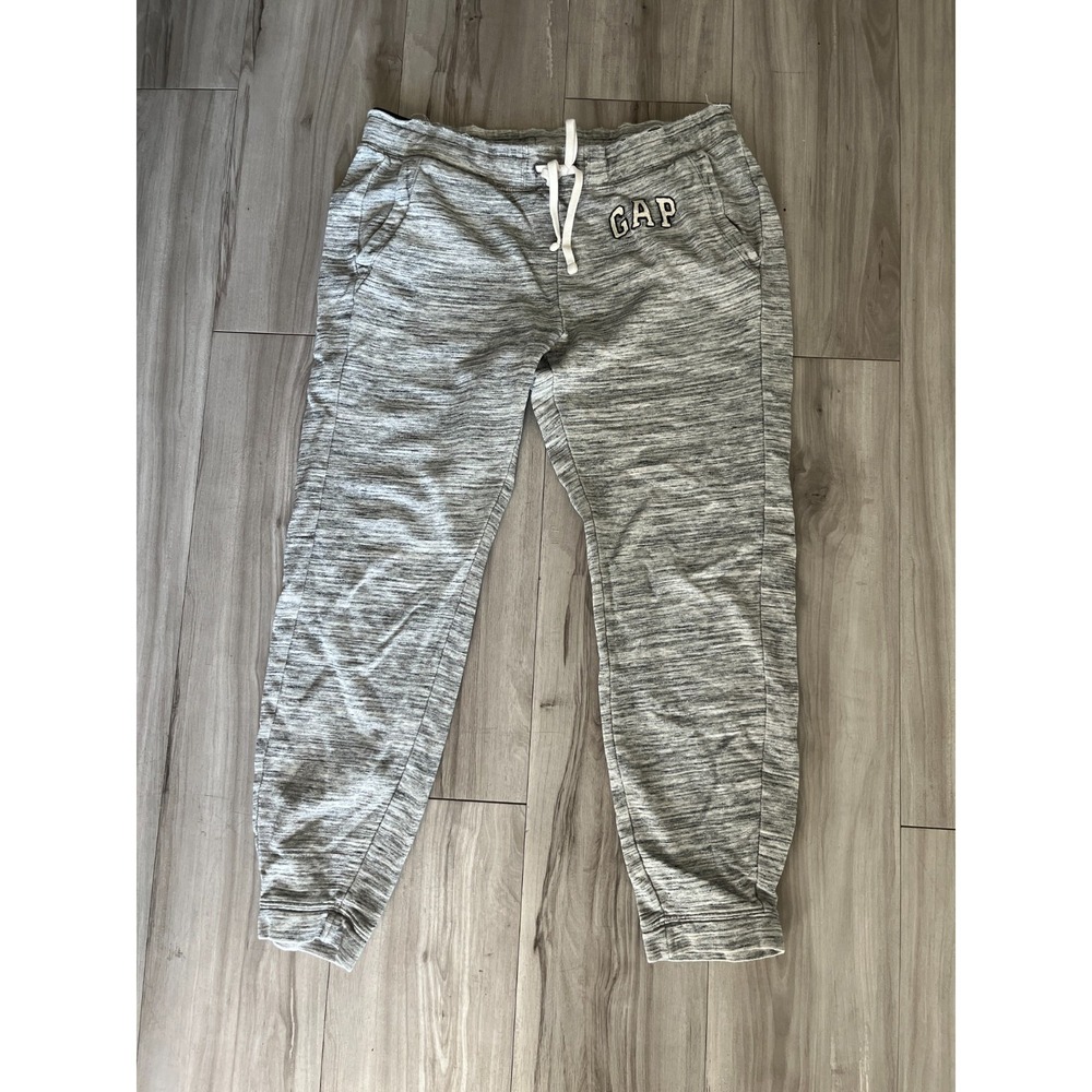 Gap Joggers Pants Womens Small Gray Space‎ Dye Tapered Leg Drawstring Athleisure